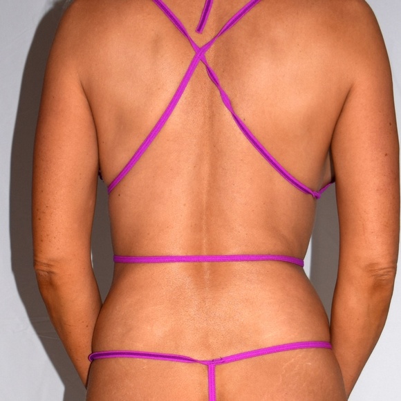 Purple one piece lingerie sexy sexy sexy One Size - Picture 4 of 5